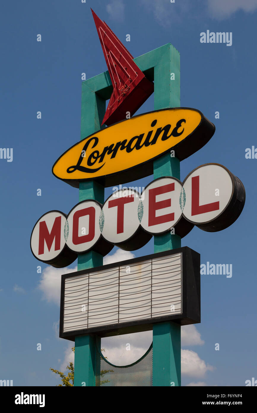 Le Musée National des Droits Civils au Lorraine Motel de Memphis, Tennessee, où Martin Luther King a été assassiné Banque D'Images