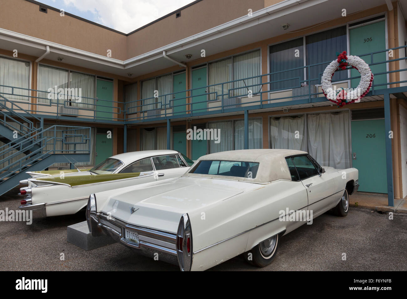 Le Musée National des Droits Civils au Lorraine Motel de Memphis, Tennessee, où Martin Luther King a été assassiné Banque D'Images