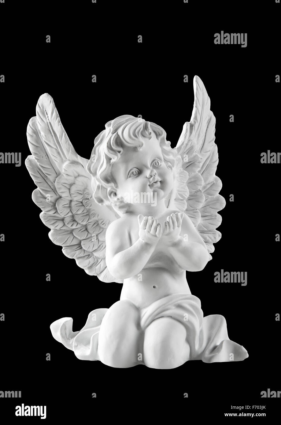 Ailes D Anges Blanche Sur Fond Noir Banque De Photographies Et D Images A Haute Resolution Alamy