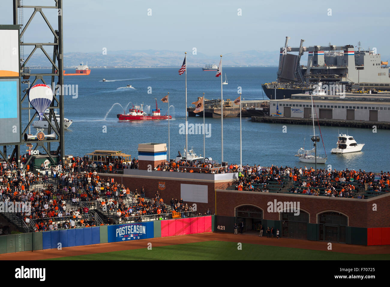 San Francisco, Californie, USA, Octobre 16, 2014, AT&T Park, stade de baseball, SF Giants contre Cardinals de Saint-Louis, National League Championship Series (CLN) Banque D'Images