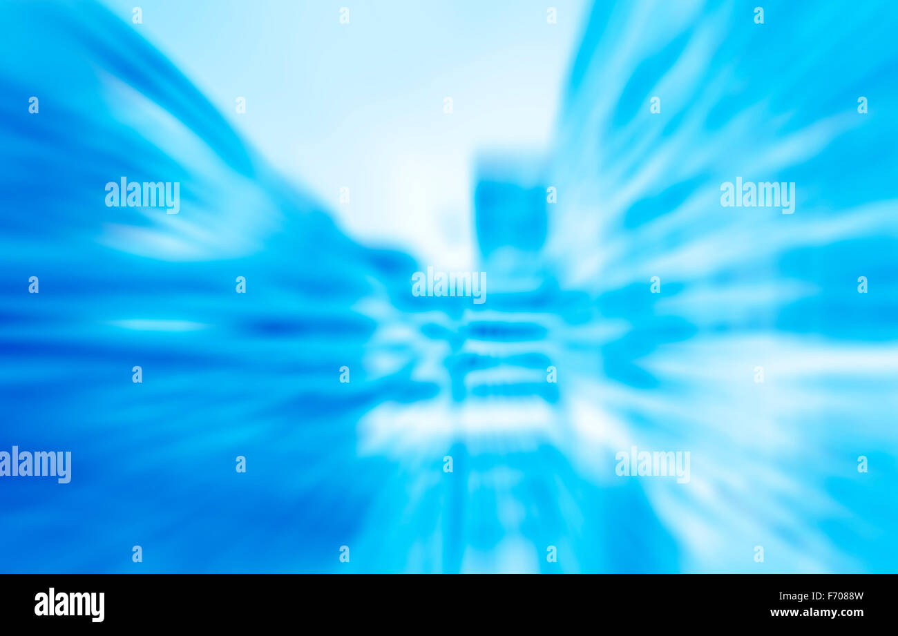 Office de nuit brouillée, high tech du monde des affaires. Banque D'Images