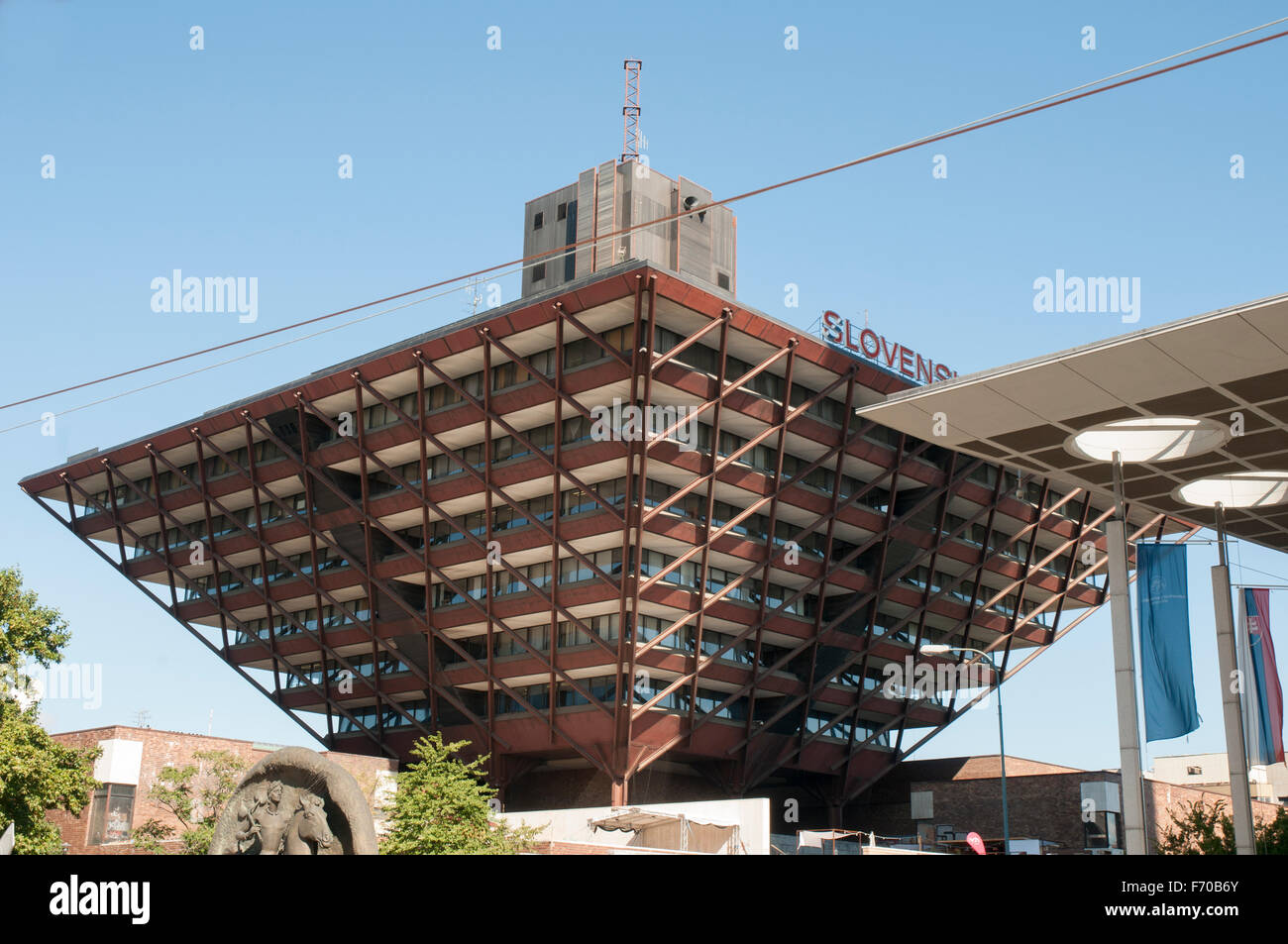 Bâtiment de la Radio slovaque, Bratislava, Slovaquie Banque D'Images