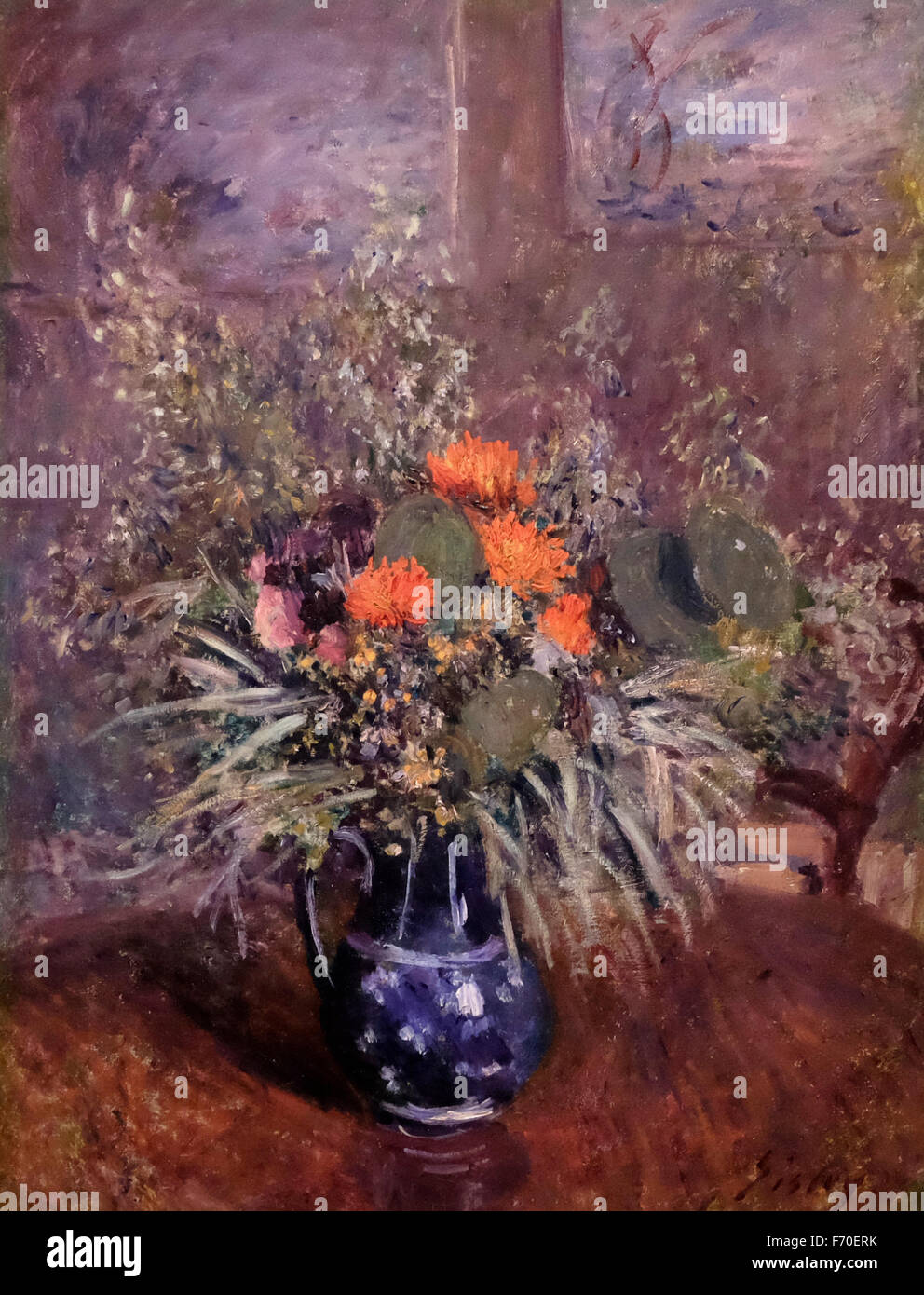 Nature morte de fleurs sauvages - Alfred Sisley Banque D'Images