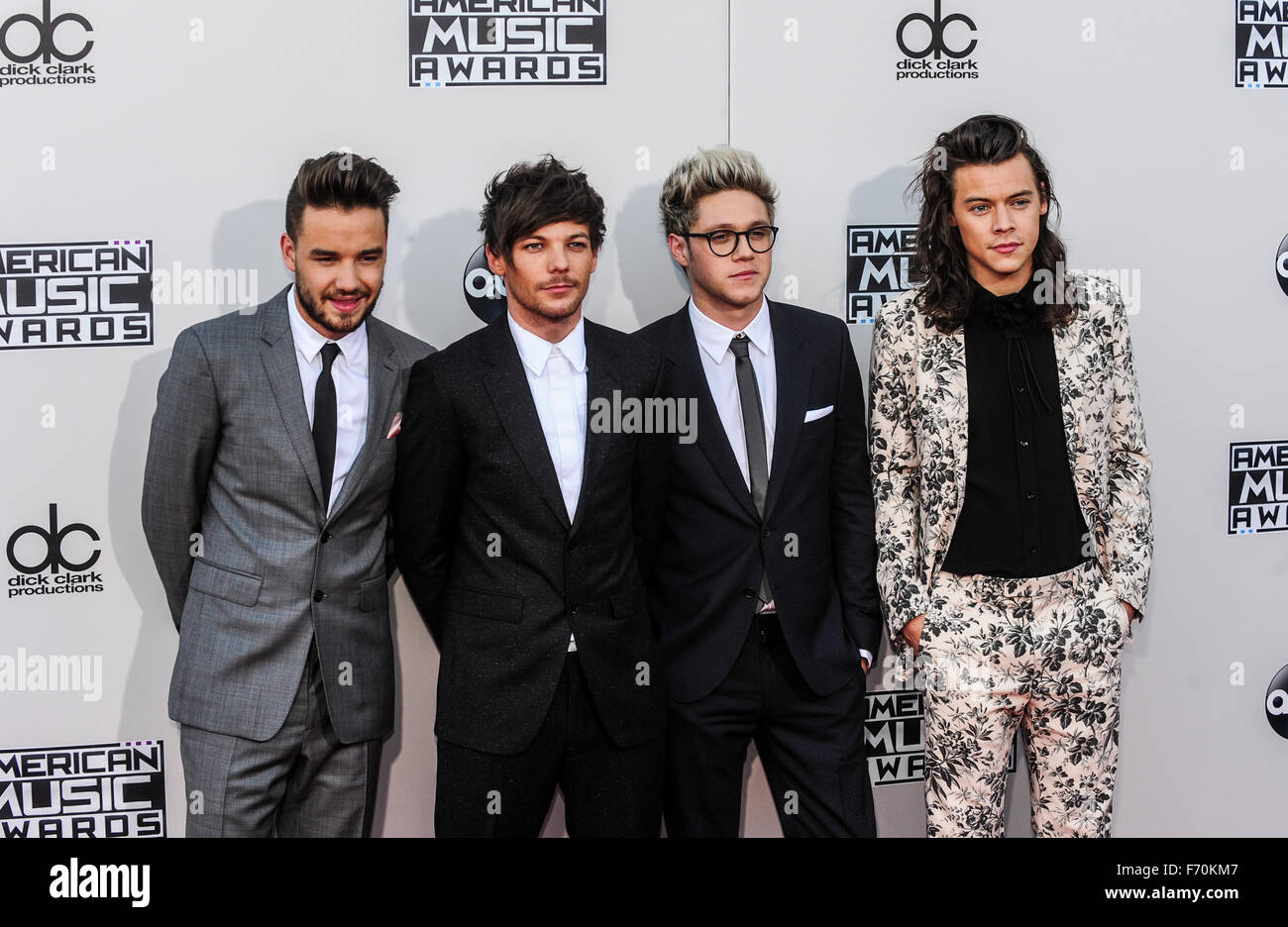 Los Angeles, USA. 22 Nov, 2015. Groupe britannique One Direction assiste aux American Music Awards 2015 de Microsoft Theatre de Los Angeles, Californie, États-Unis, 22 novembre 2015. Credit : Chaoqun Zhang/Xinhua/Alamy Live News Banque D'Images