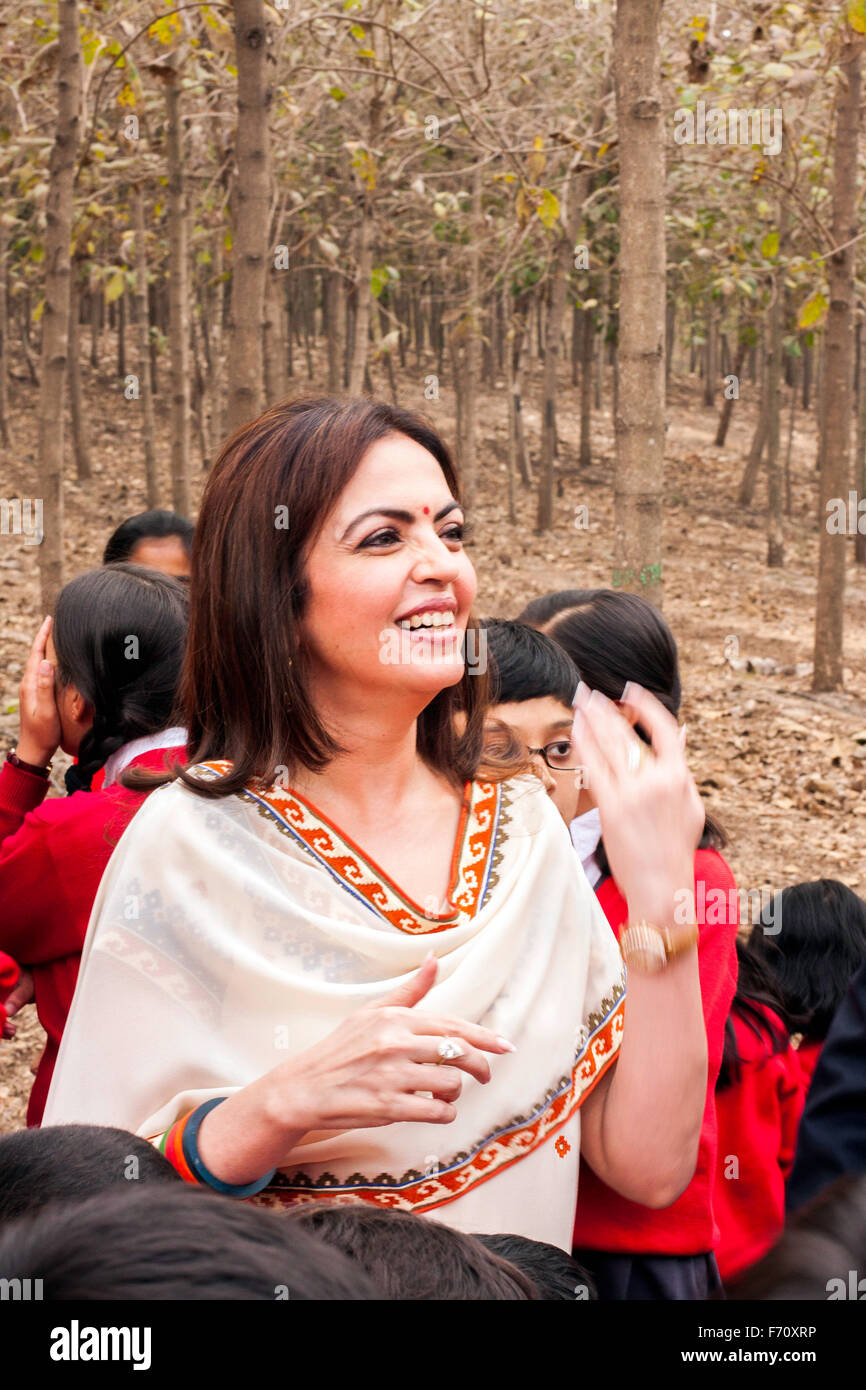 Indian businesswoman, nita ambani, jamnagar, Gujarat, Inde, Asie Banque D'Images