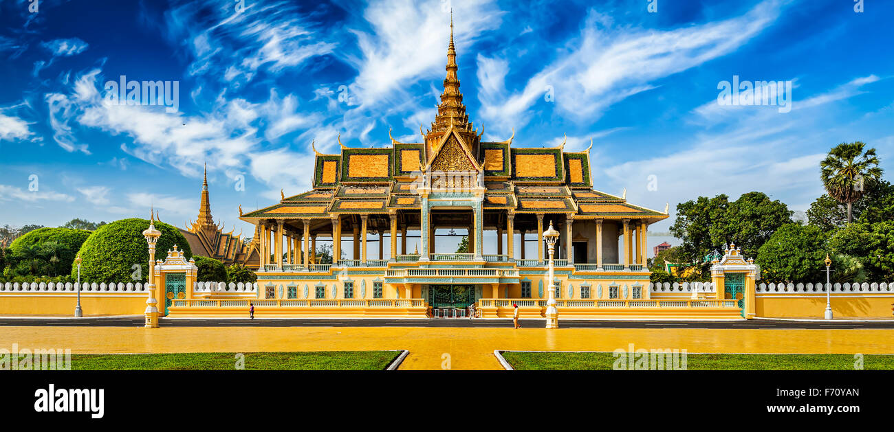 Complexe Royal Palace Phnom Penh Banque D'Images