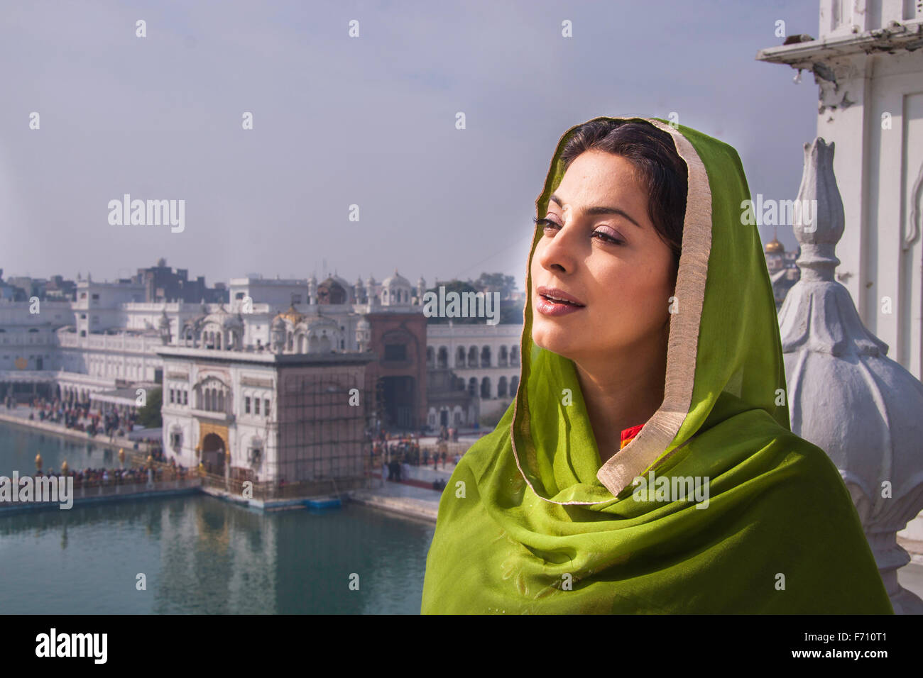 L'actrice juhi chawla bollywood indien, Amritsar, Punjab, en Inde, en Asie Banque D'Images