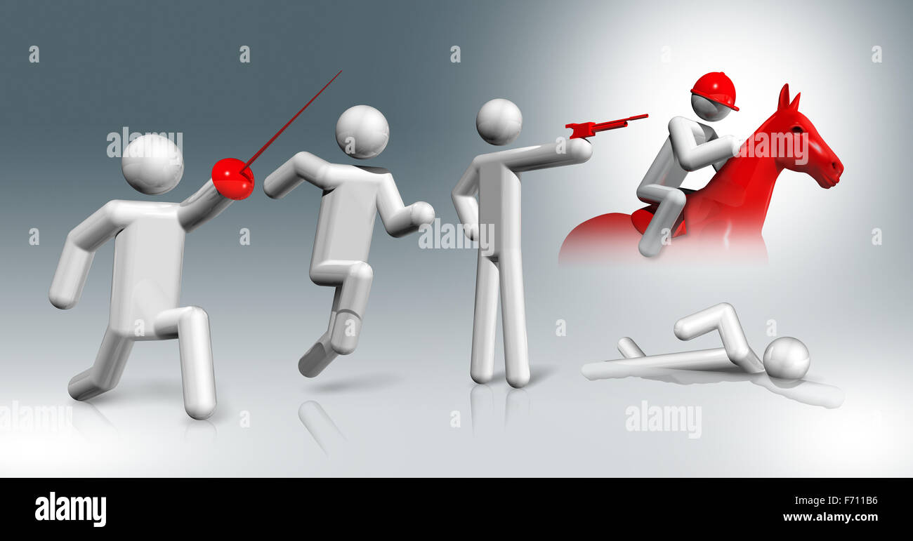 Jeux olympiques pentathlon moderne Banque de photographies et d’images