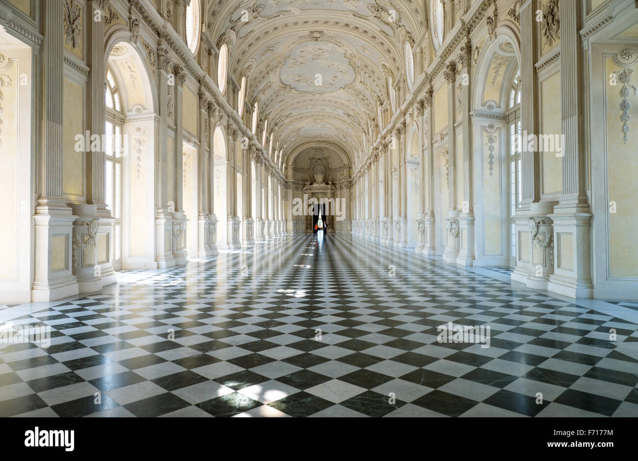 L'Italie, Venaria, Palais Royal, la Grande Galerie Banque D'Images