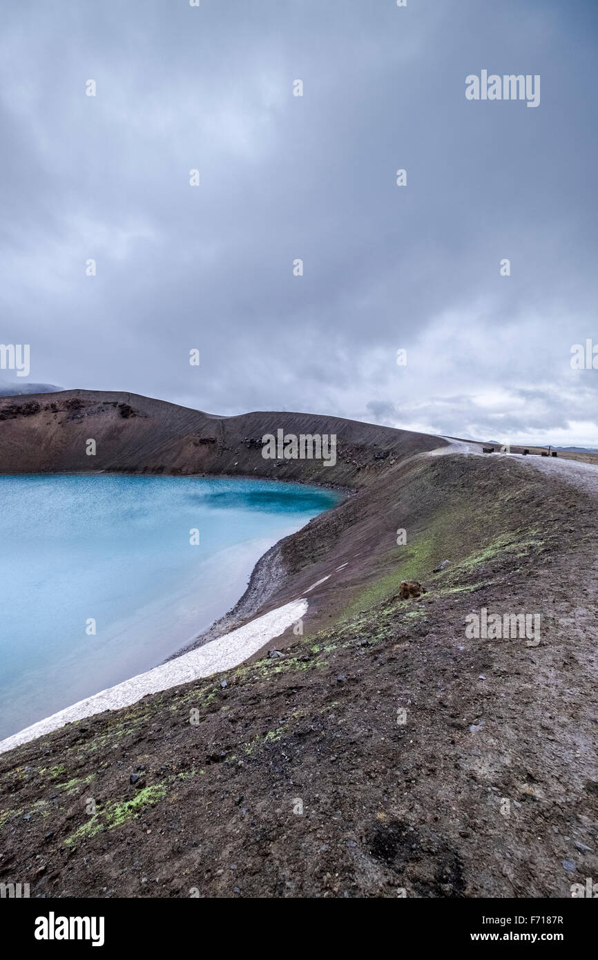 Krafla, Volvanic cratère. 73320 domaine. L'Islande Banque D'Images