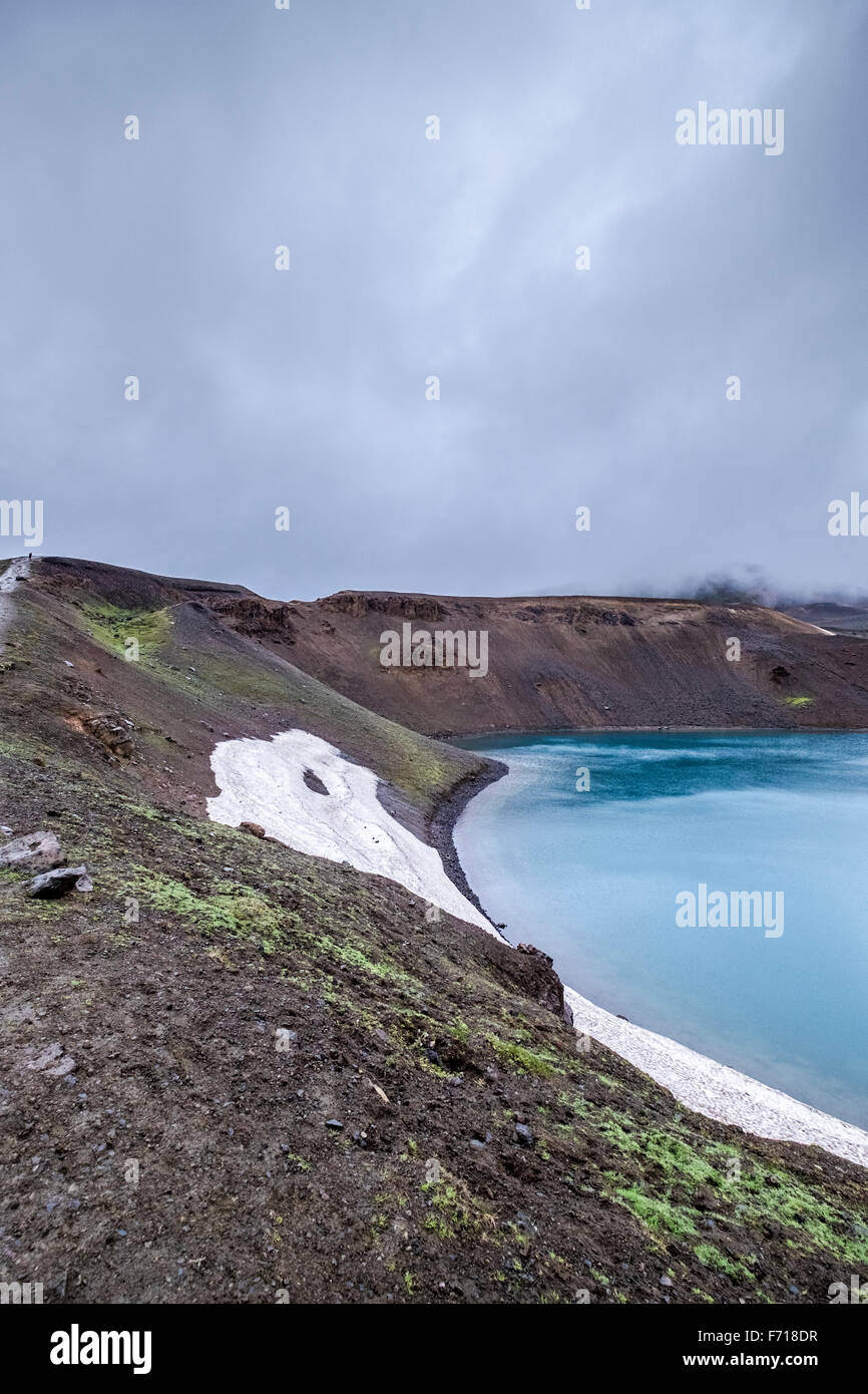 Krafla, cratère volcanique. 73320 domaine. L'Islande Banque D'Images