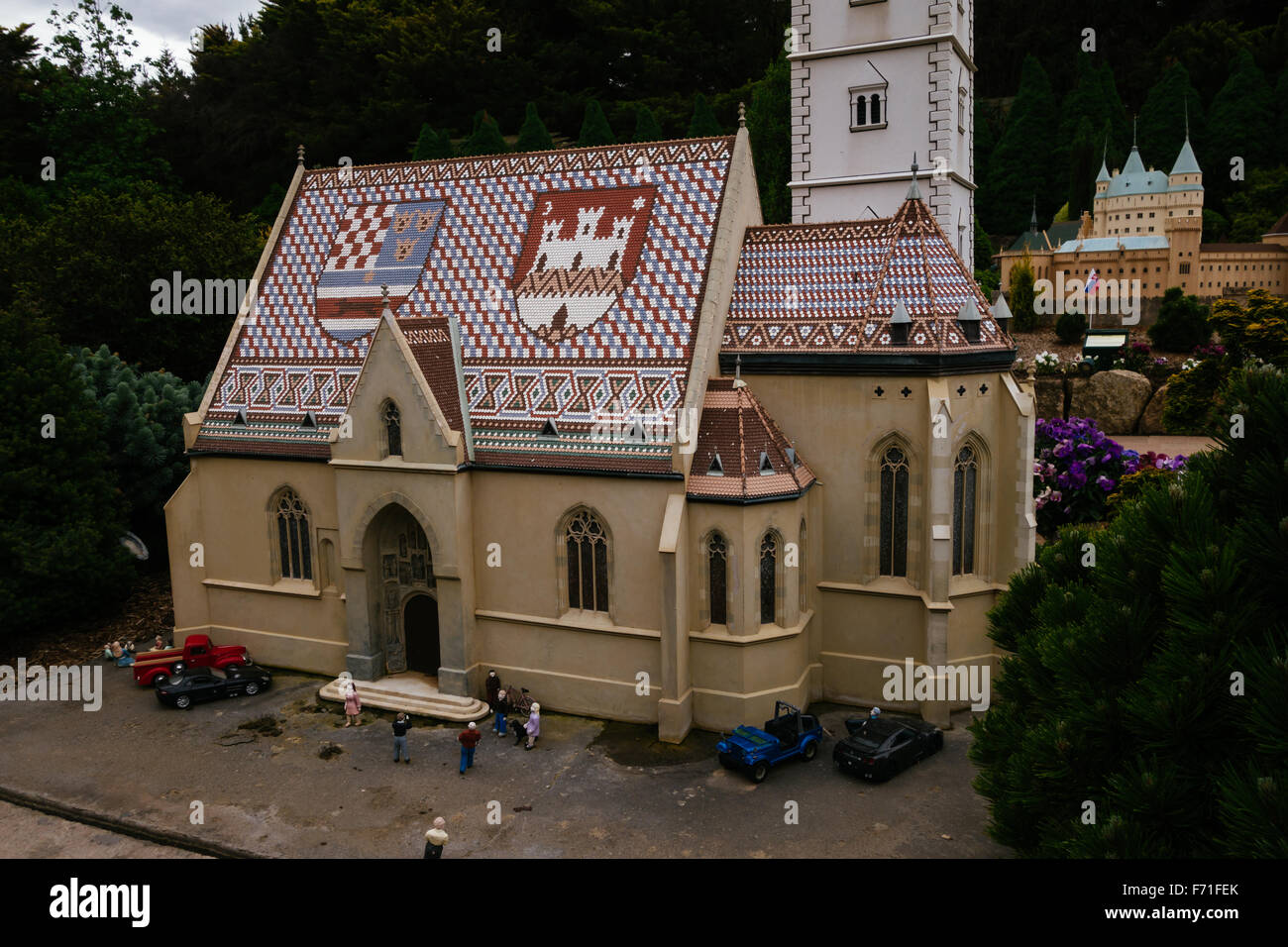 L'église St Mark Croatie répliquer miniature Banque D'Images