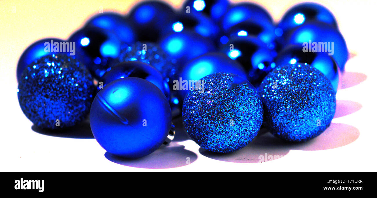 Boules de noël bleu Banque de photographies et d’images à haute