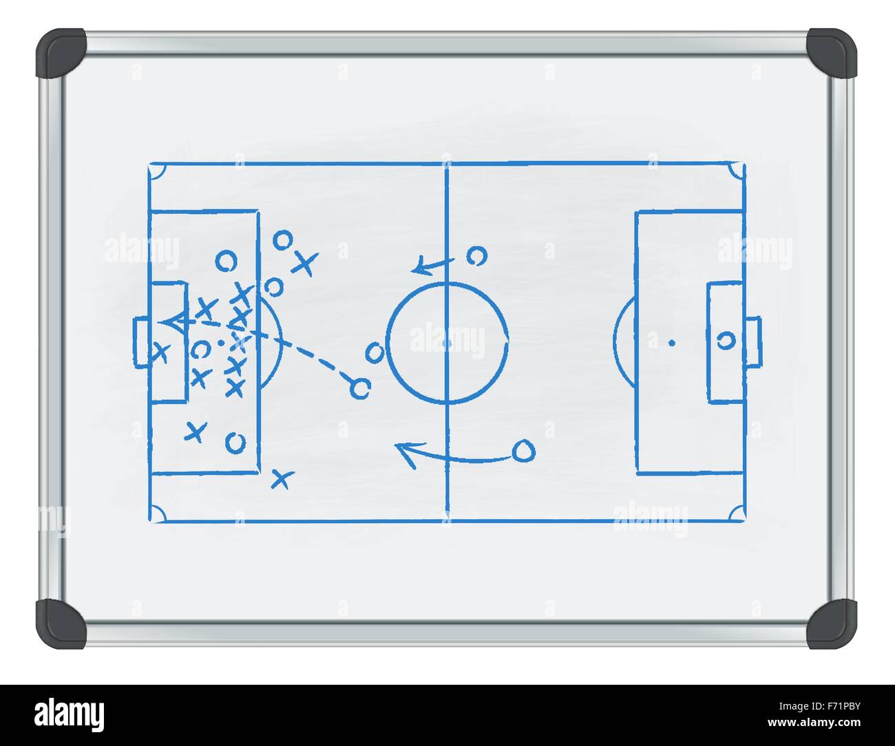 Tactique de football sur tableau blanc Image Vectorielle Stock - Alamy