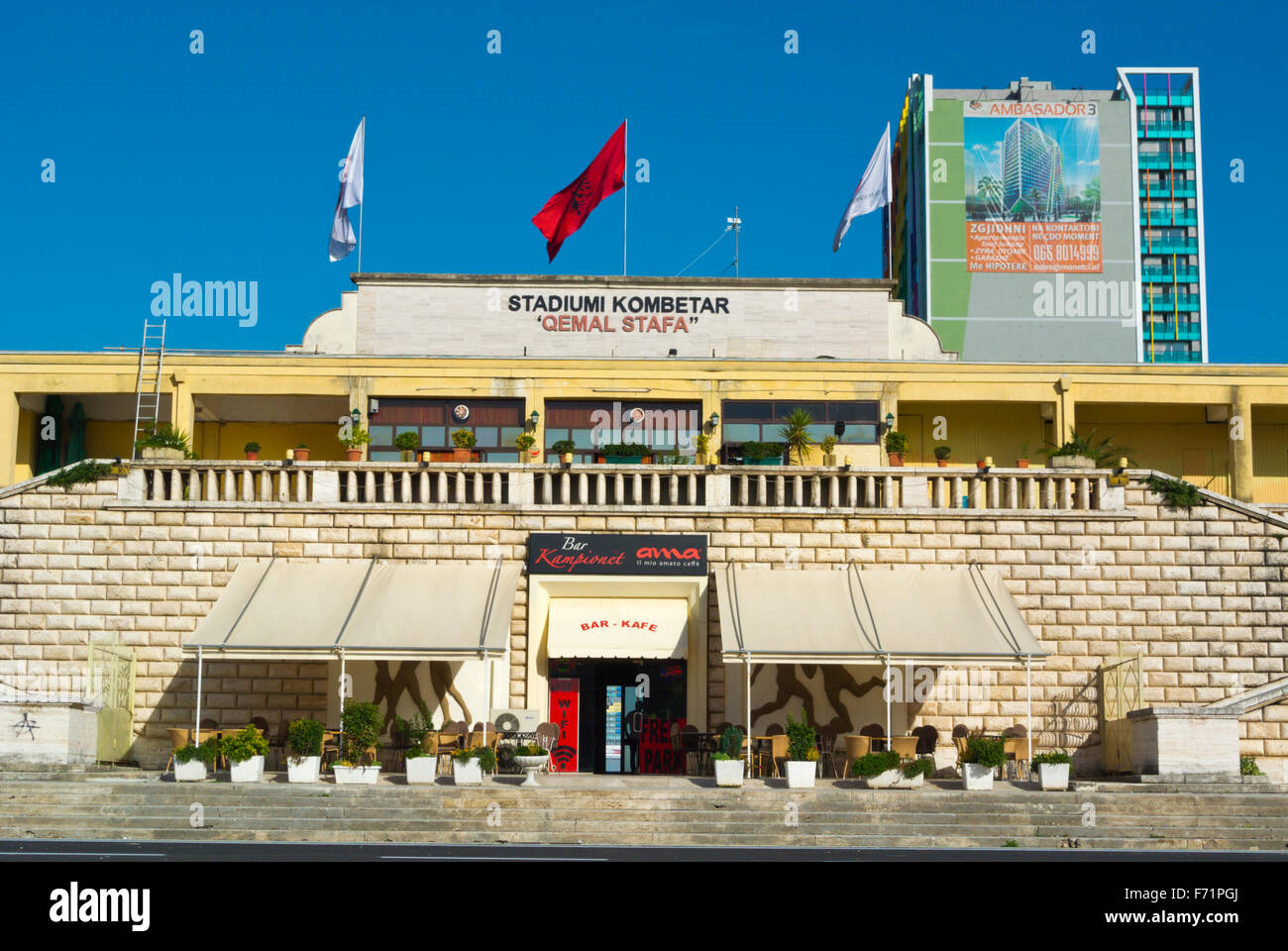 Stadiumi Qemal Stafa, stade, Tirana, Albanie Banque D'Images