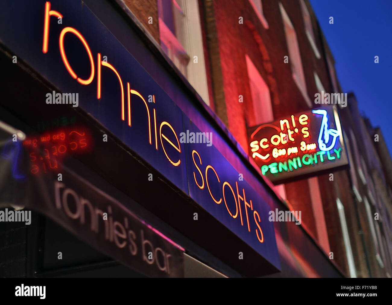 Ronnie Scott's Jazz club et bar à Soho, Londres Banque D'Images