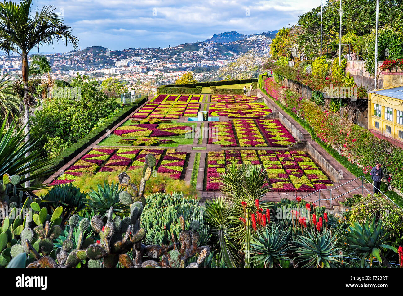 Jardin botanique de Funchal sur un jour nuageux Banque D'Images