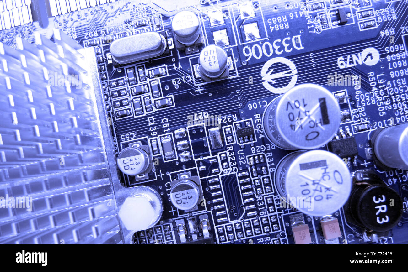 Gros plan d'une carte graphique de l'ordinateur Banque D'Images