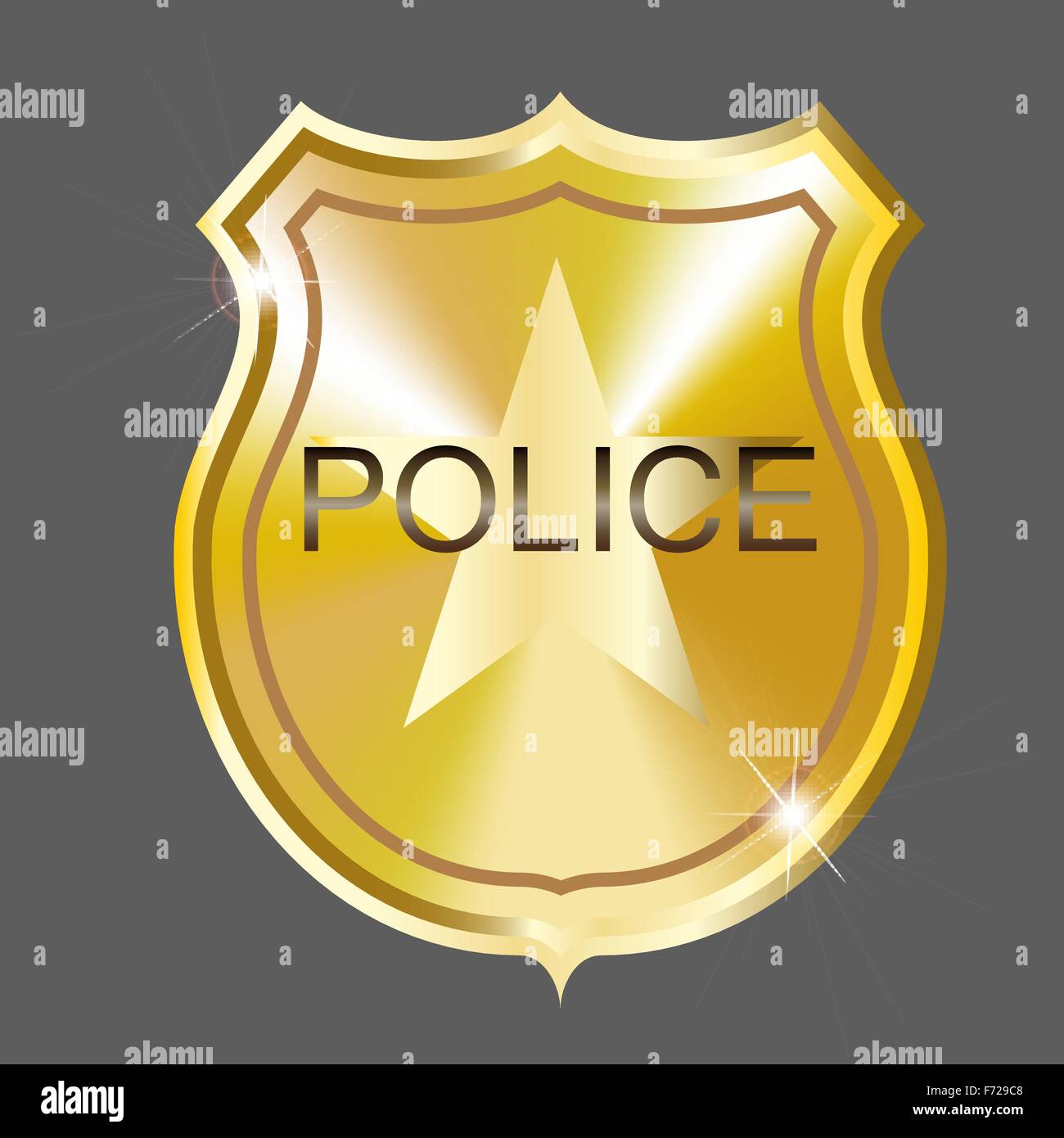 Insigne de Police vectorielle Illustration de Vecteur