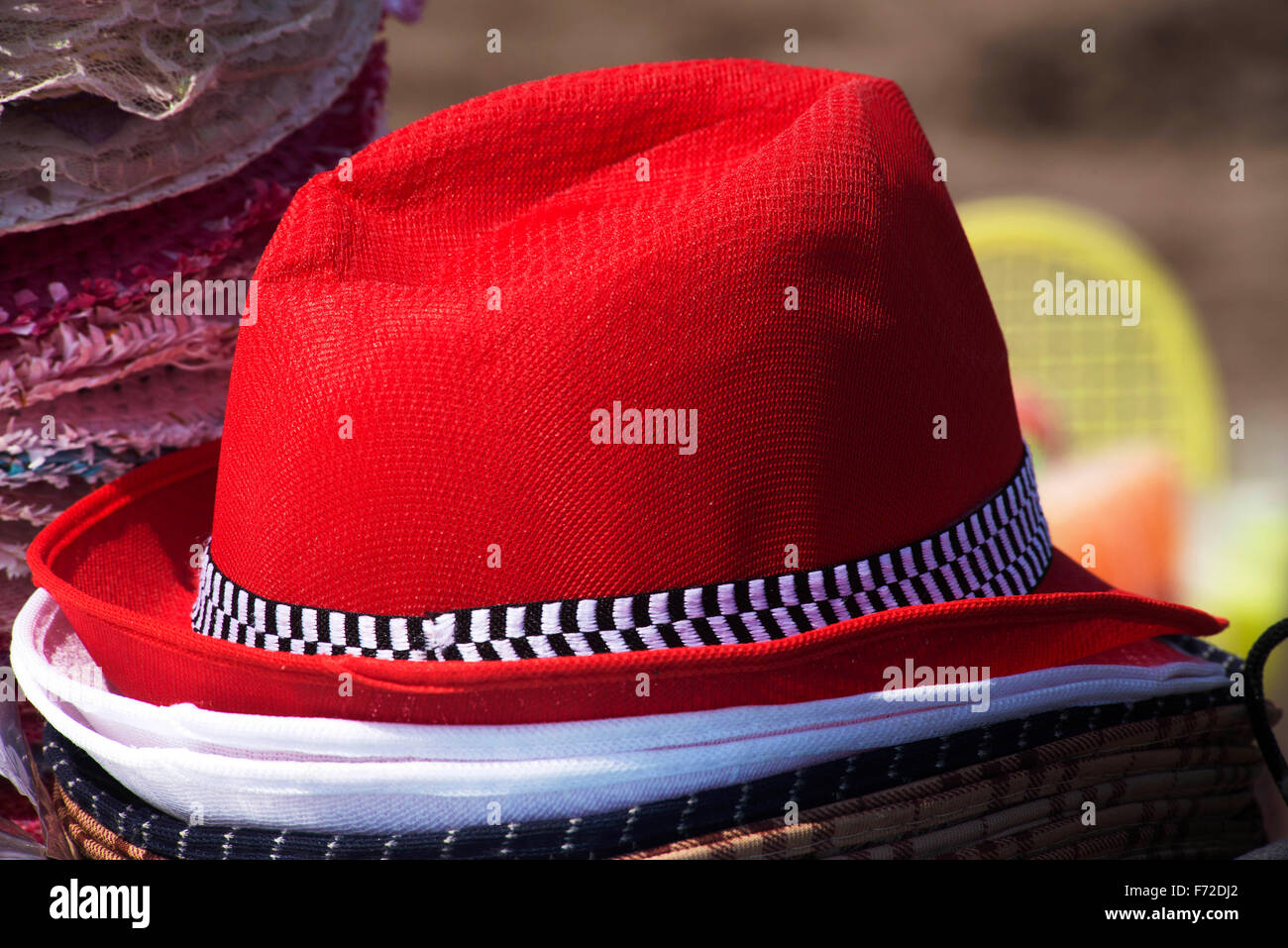 Red Hat conservés pour vendre, murud dapoli, plage, ratnagiri, Maharashtra, Inde, Asie Banque D'Images