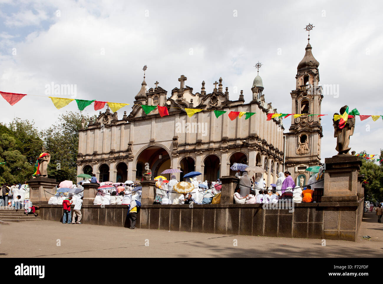 La cathédrale Holy Trinity kidist selassie, Addis-Abeba, Ethiopie, Afrique du Sud Banque D'Images