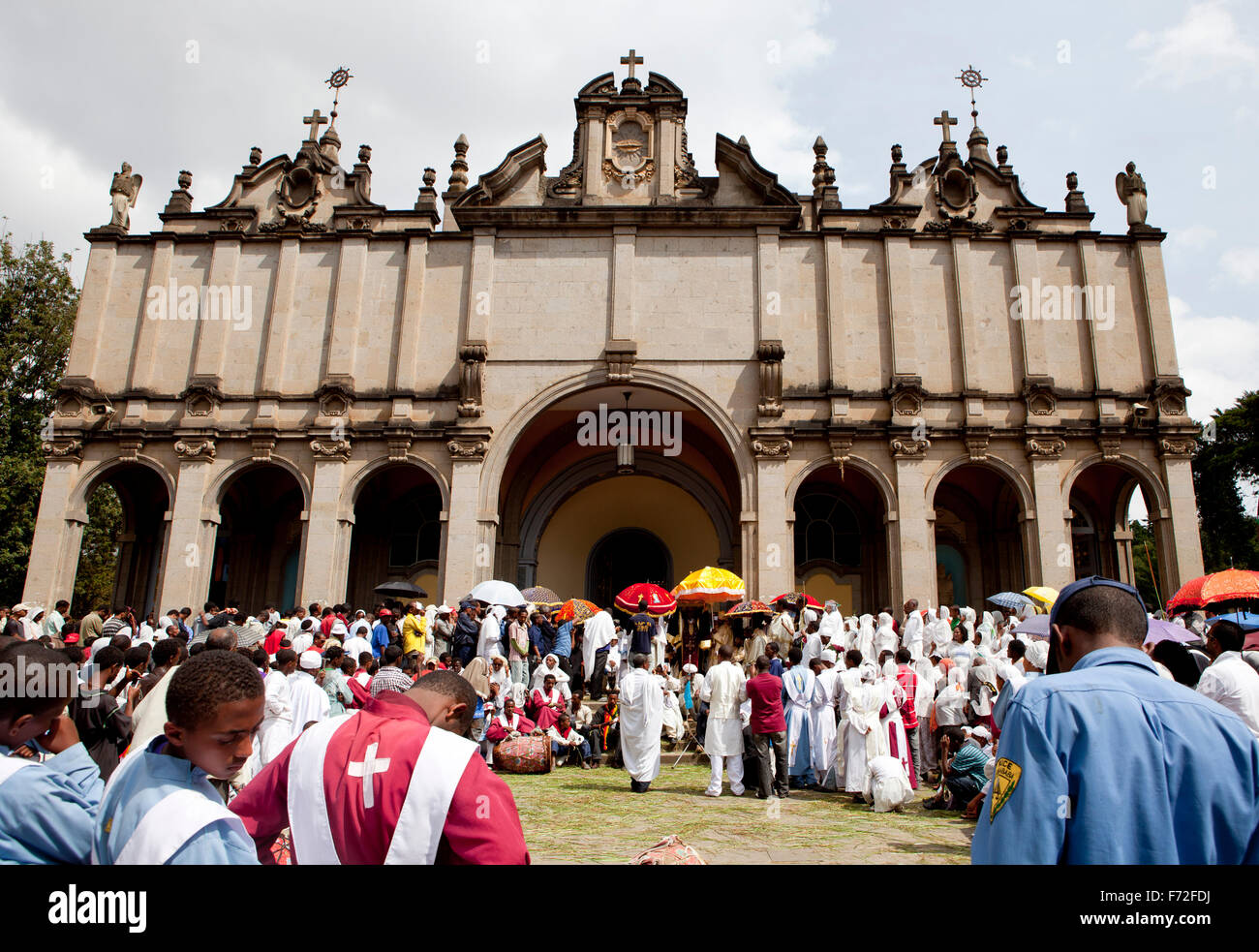 La cathédrale Holy Trinity kidist selassie, Addis-Abeba, Ethiopie, Afrique du Sud Banque D'Images