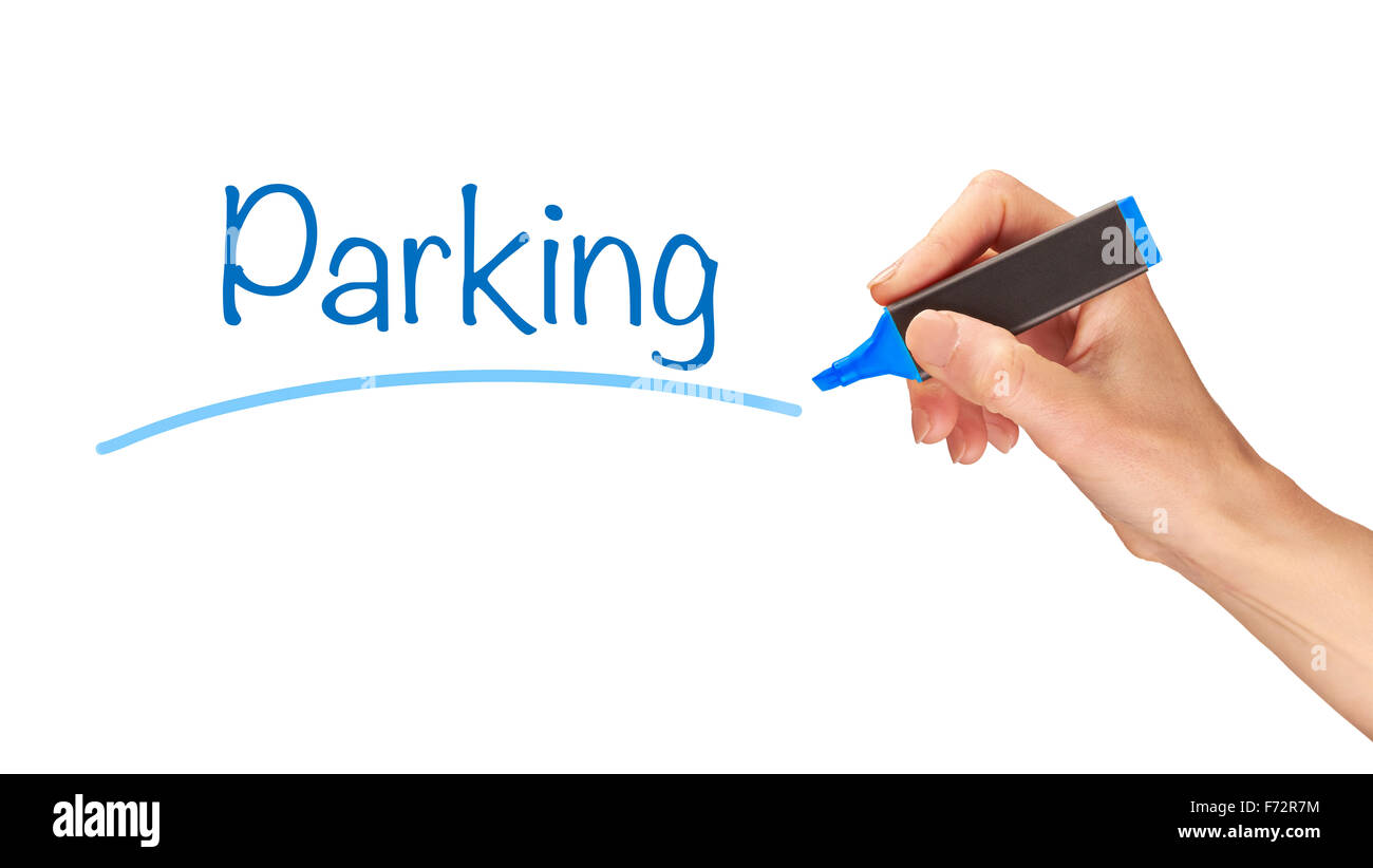 Parking, Journaux d'Initiation concept. Banque D'Images