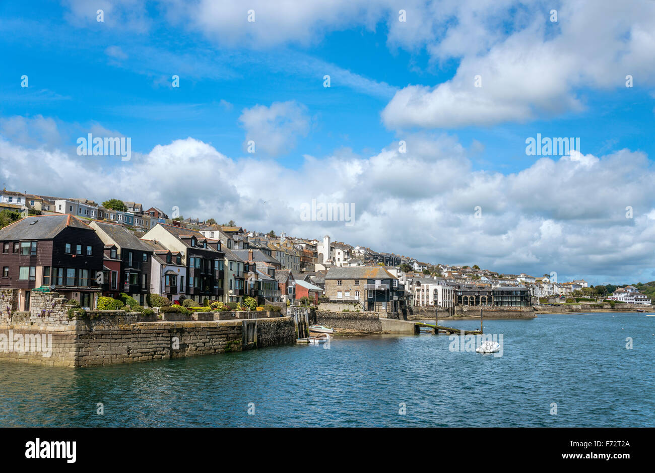 Custom House Quay et North Quay, Falmouth, Cornwall, England, UK Banque D'Images