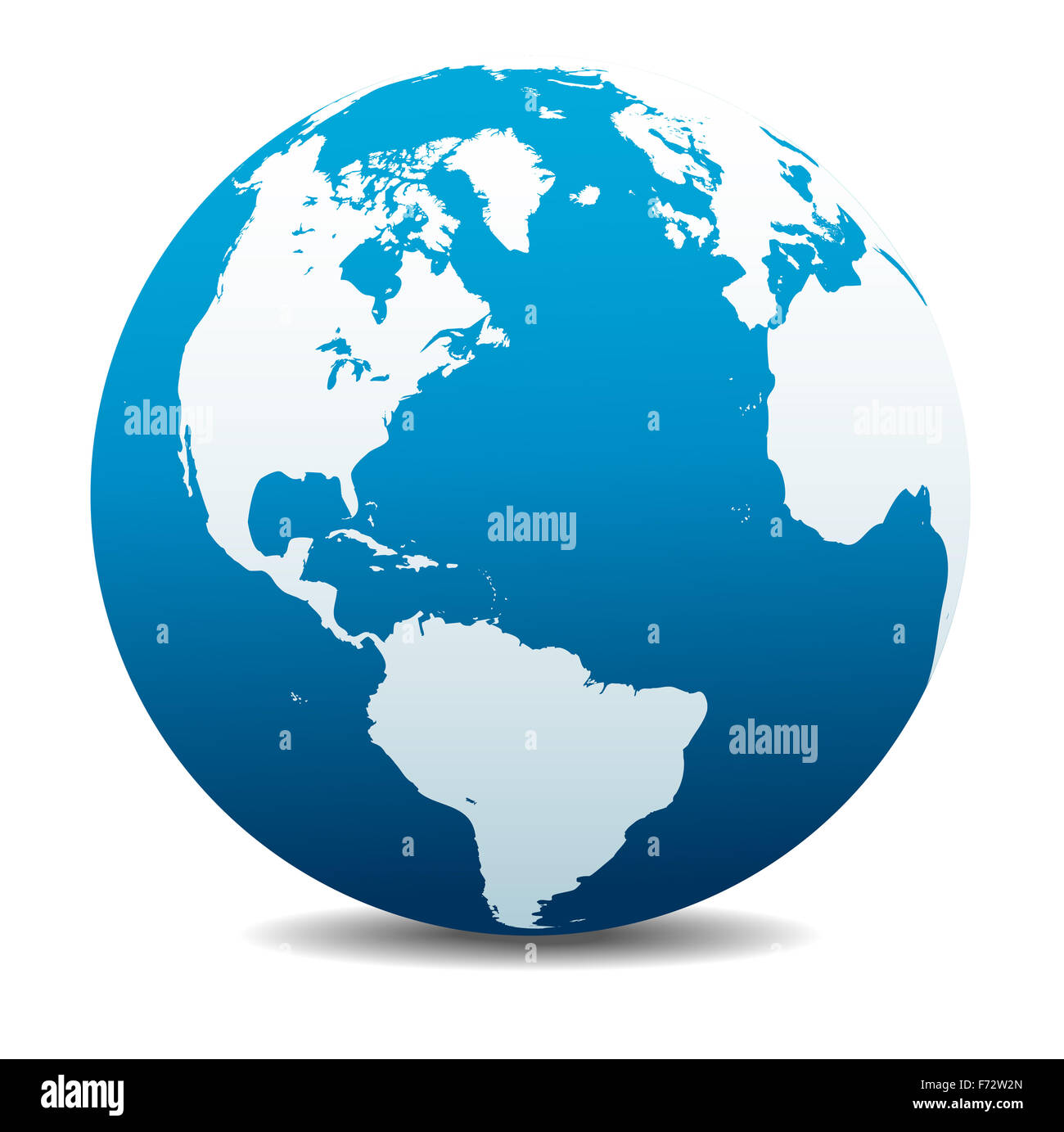 L'Amérique du Nord et du Sud, Europe, Afrique monde global Banque D'Images