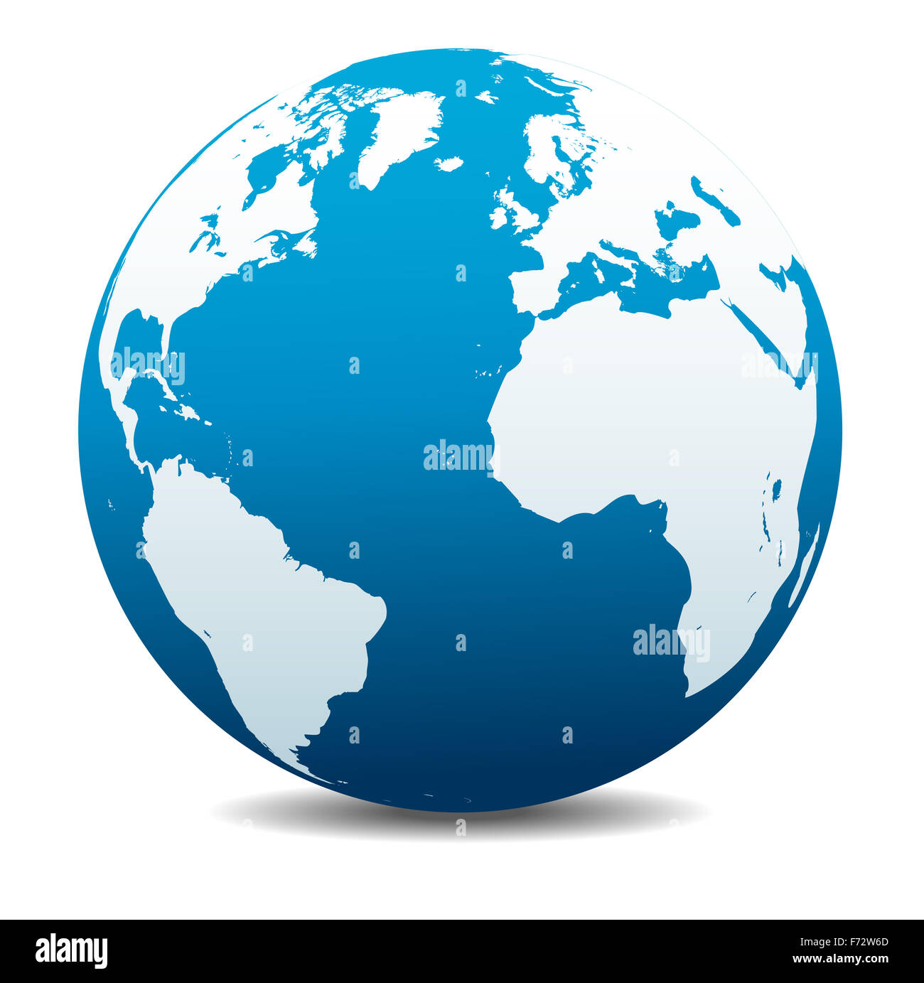 Globe de la terre du nord et l'Europe Banque D'Images