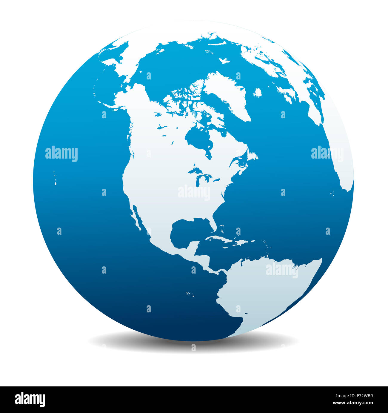 Amérique du Nord, Amérique du Sud et Amérique Centrale, monde global Banque D'Images