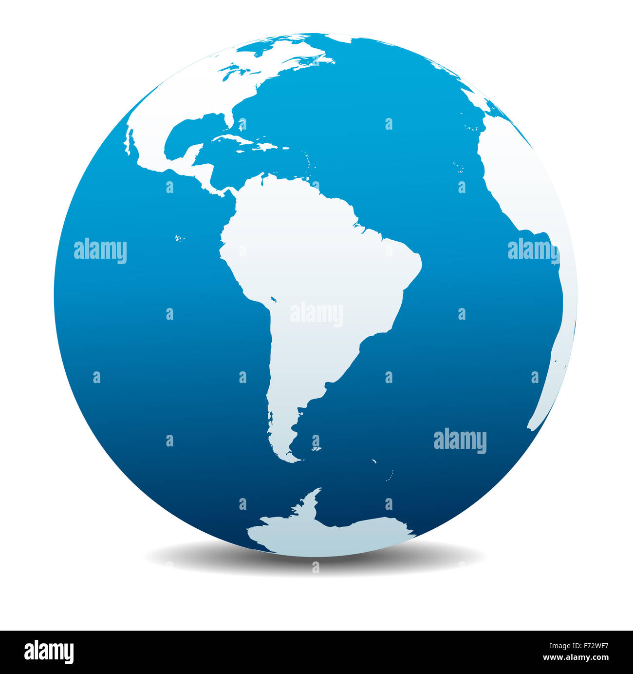 L'Amérique du Sud monde global Banque D'Images