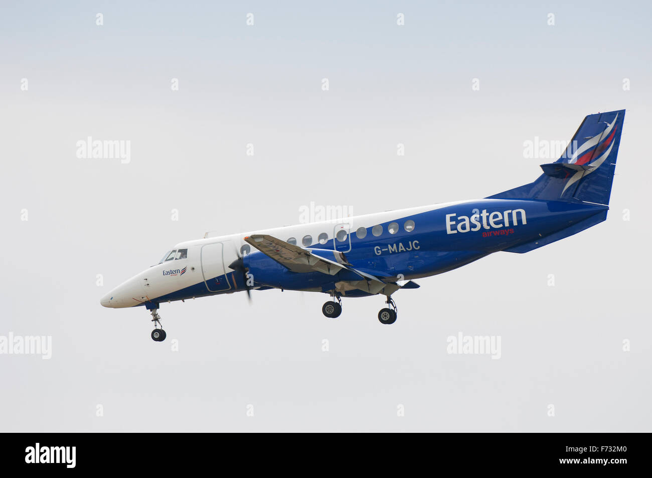 Eastern Airways British Aerospace Jetstream 4100 G-land pour MAJC à l'aéroport d'Inverness, Scotland, UK. Banque D'Images