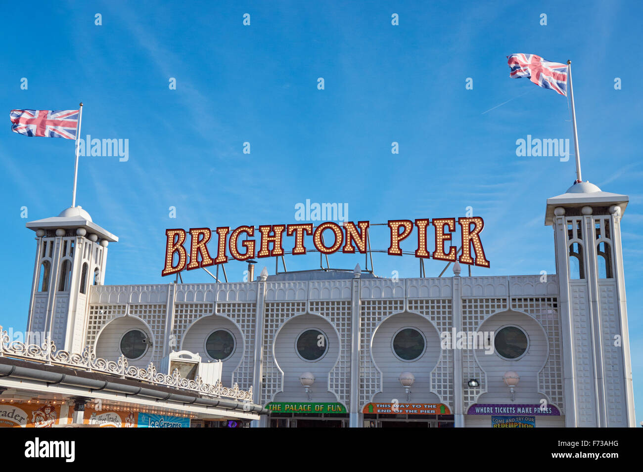 The Brighton Pier, East Sussex Angleterre Royaume-Uni Banque D'Images