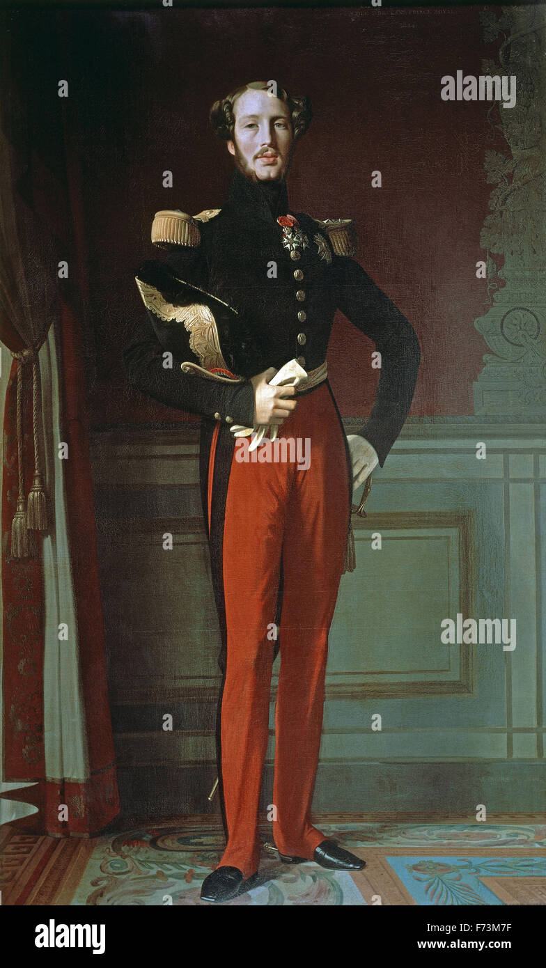 Jean Auguste Dominique Ingres - Portrait de Ferdinand-Philippe, duc d'Orléans - 1844 - Musée Du Louvre Paris Banque D'Images