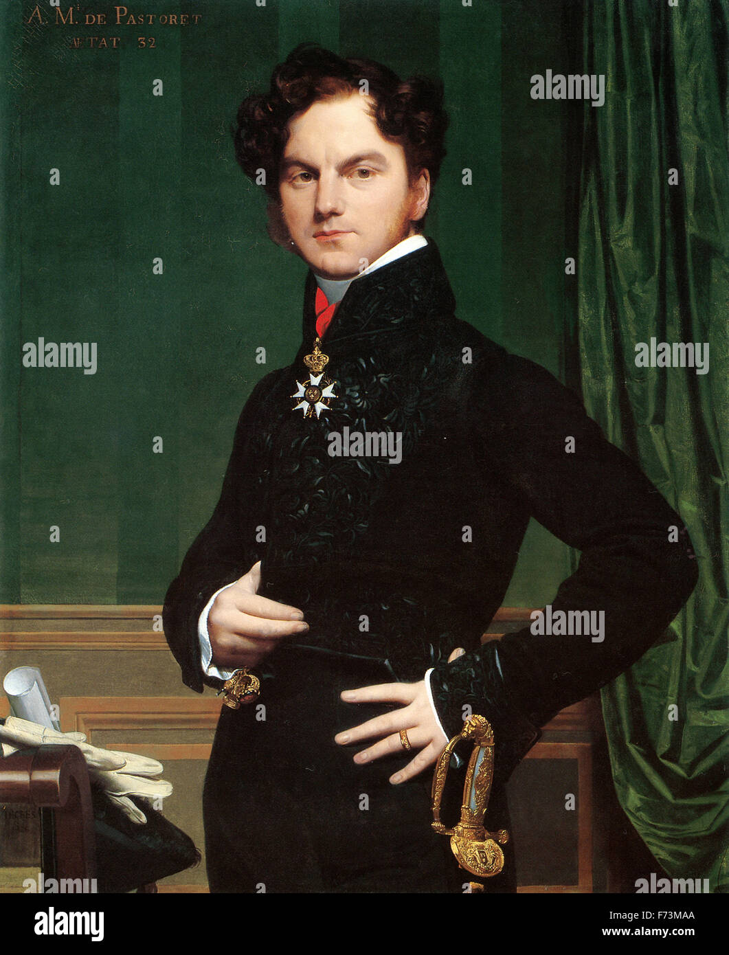 Jean-Auguste-Dominique Ingres - David, le comte Amédée de Pastoret s Banque D'Images