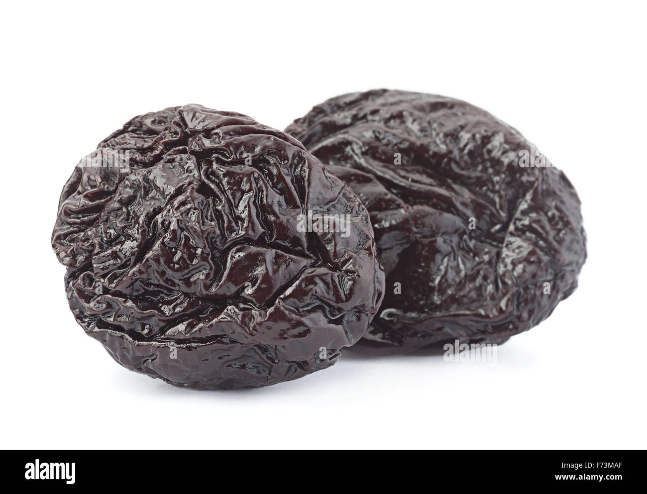 Fumé sec isolé sur blanc prune bckground Banque D'Images