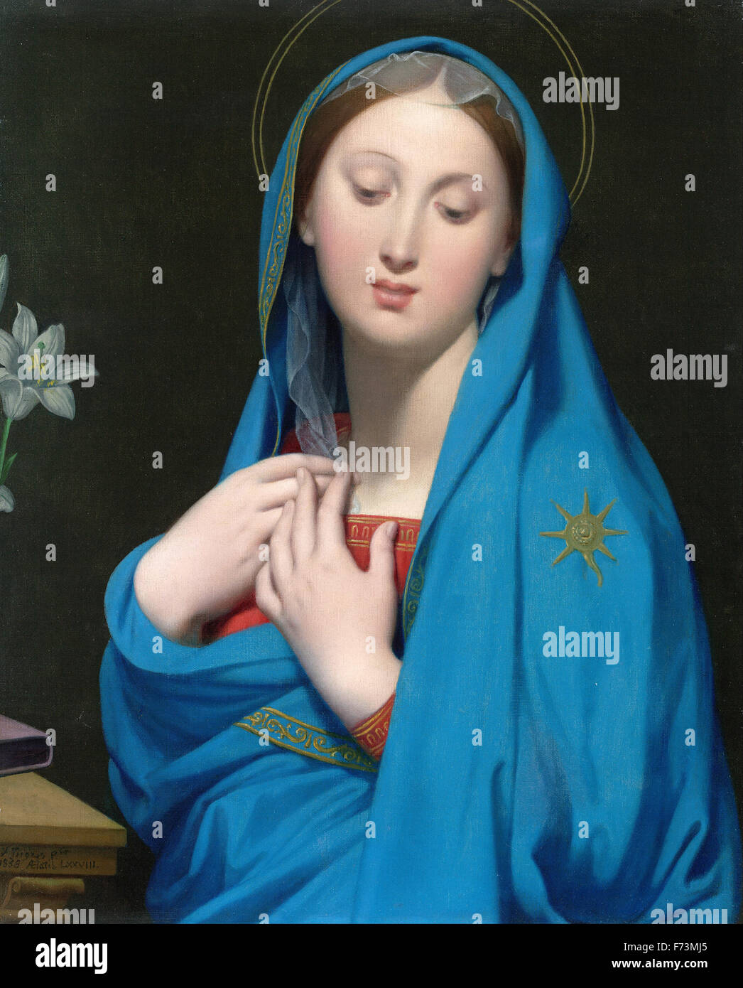 Jean-Auguste-Dominique Ingres - Vierge de l'adoption Banque D'Images