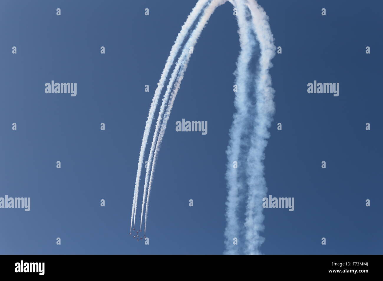 Les flèches rouges Aerobatic Display Team, Southport, septembre 2014. Banque D'Images