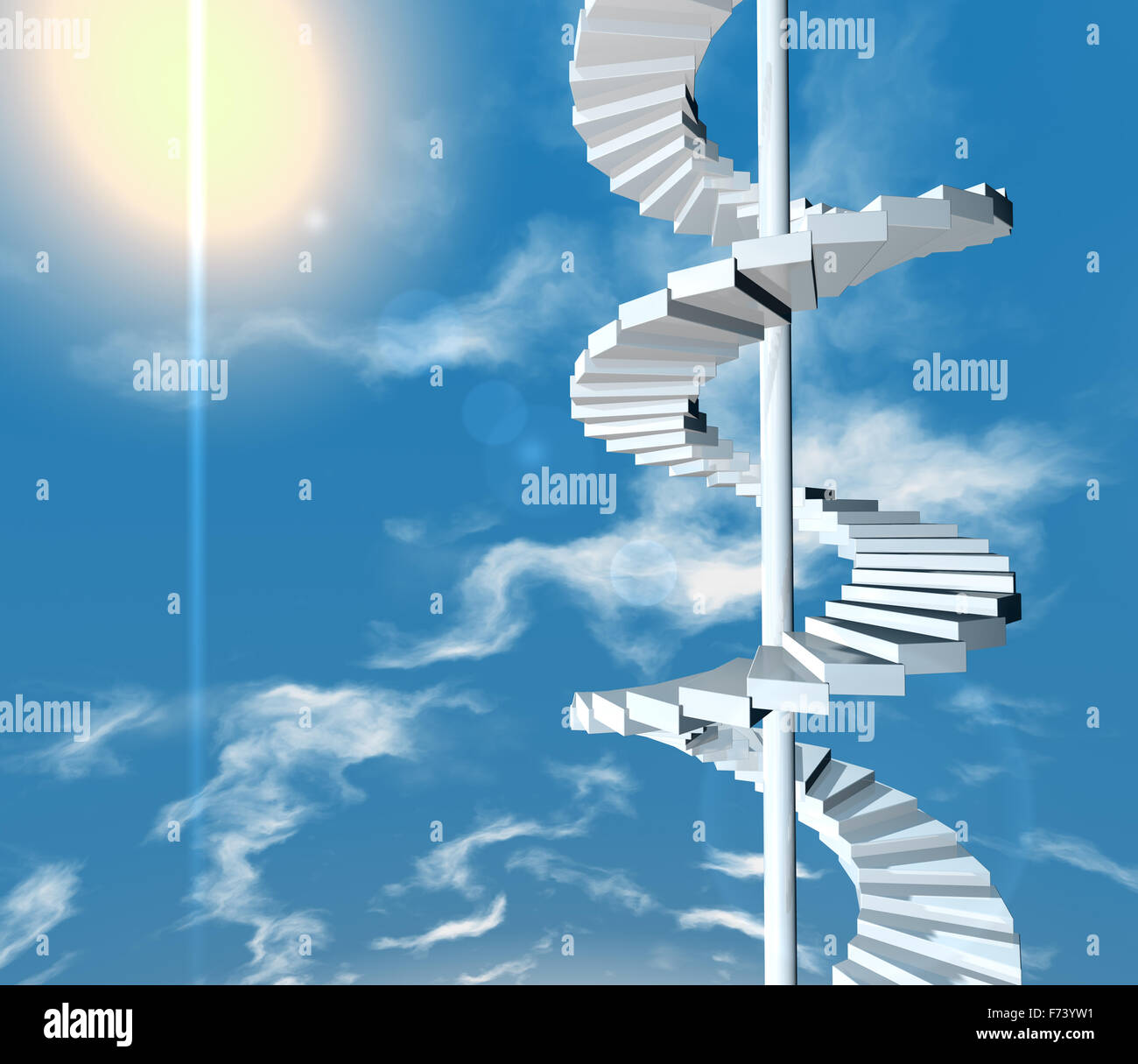 Image 3D de stairway to heaven Banque D'Images
