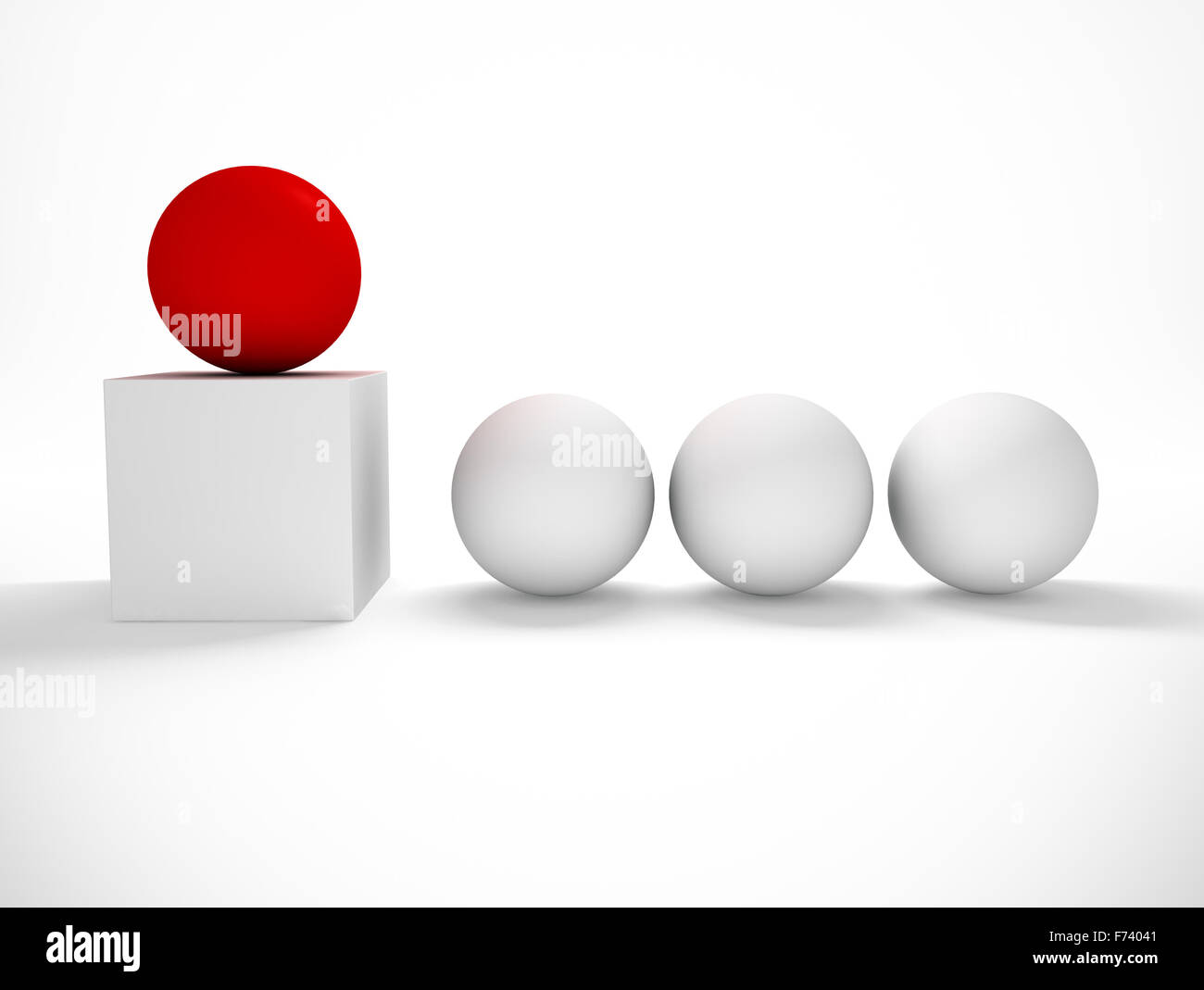 Image 3d du concept de la réussite avec des boules Banque D'Images