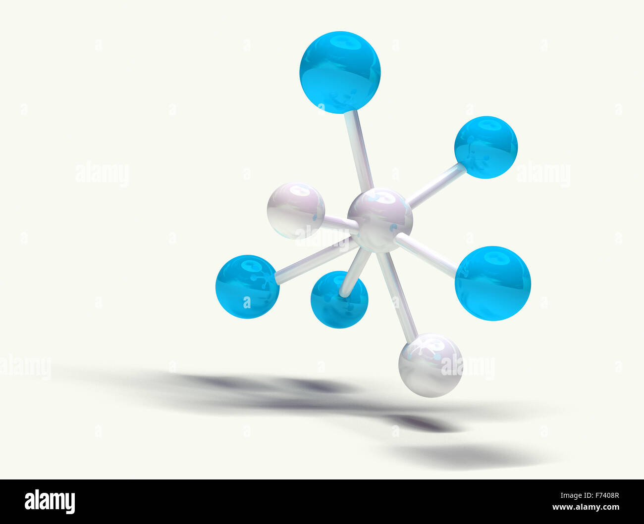Image 3D de la structure moléculaire isolé dans White Banque D'Images