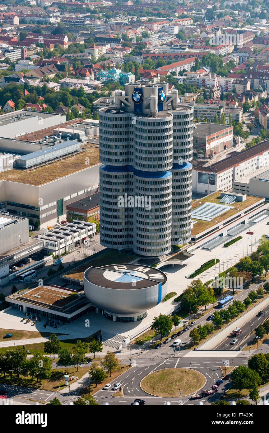 - Bâtiments de BMW Munich, Bavière, Allemagne Banque D'Images