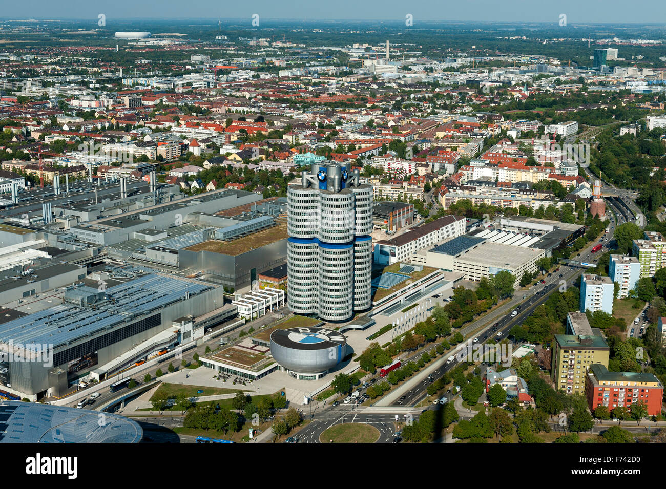 - Bâtiments de BMW Munich, Bavière, Allemagne Banque D'Images