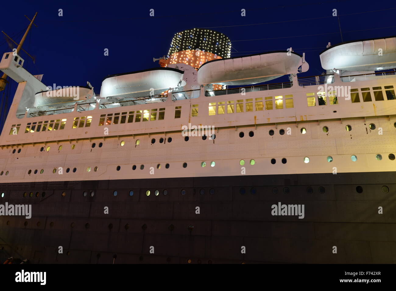 RMS Queen Mary à Long Beach Los Angeles. Banque D'Images