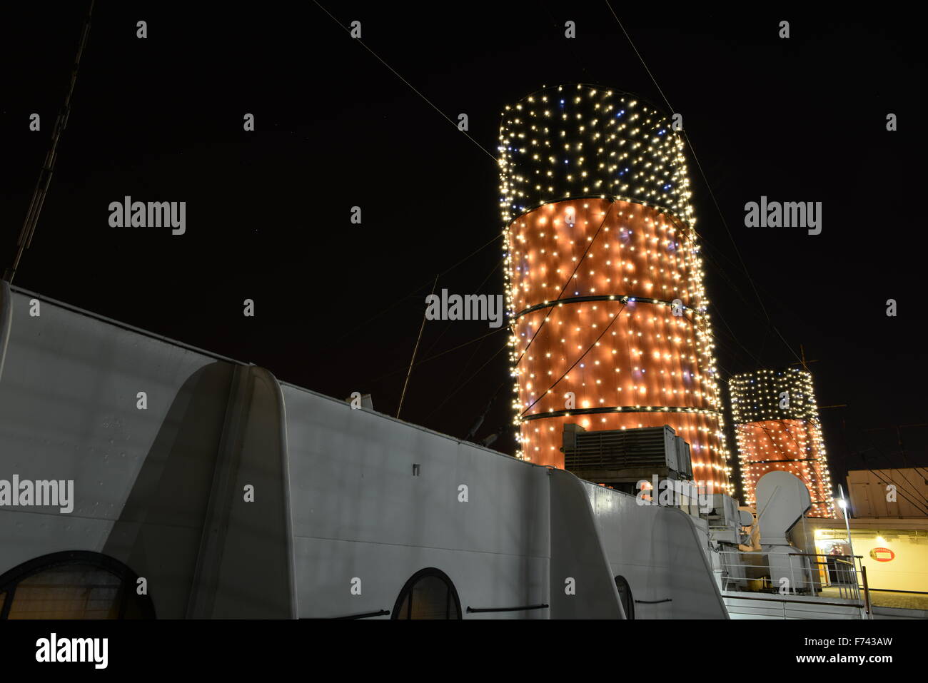 RMS Queen Mary à Long Beach Los Angeles. Banque D'Images