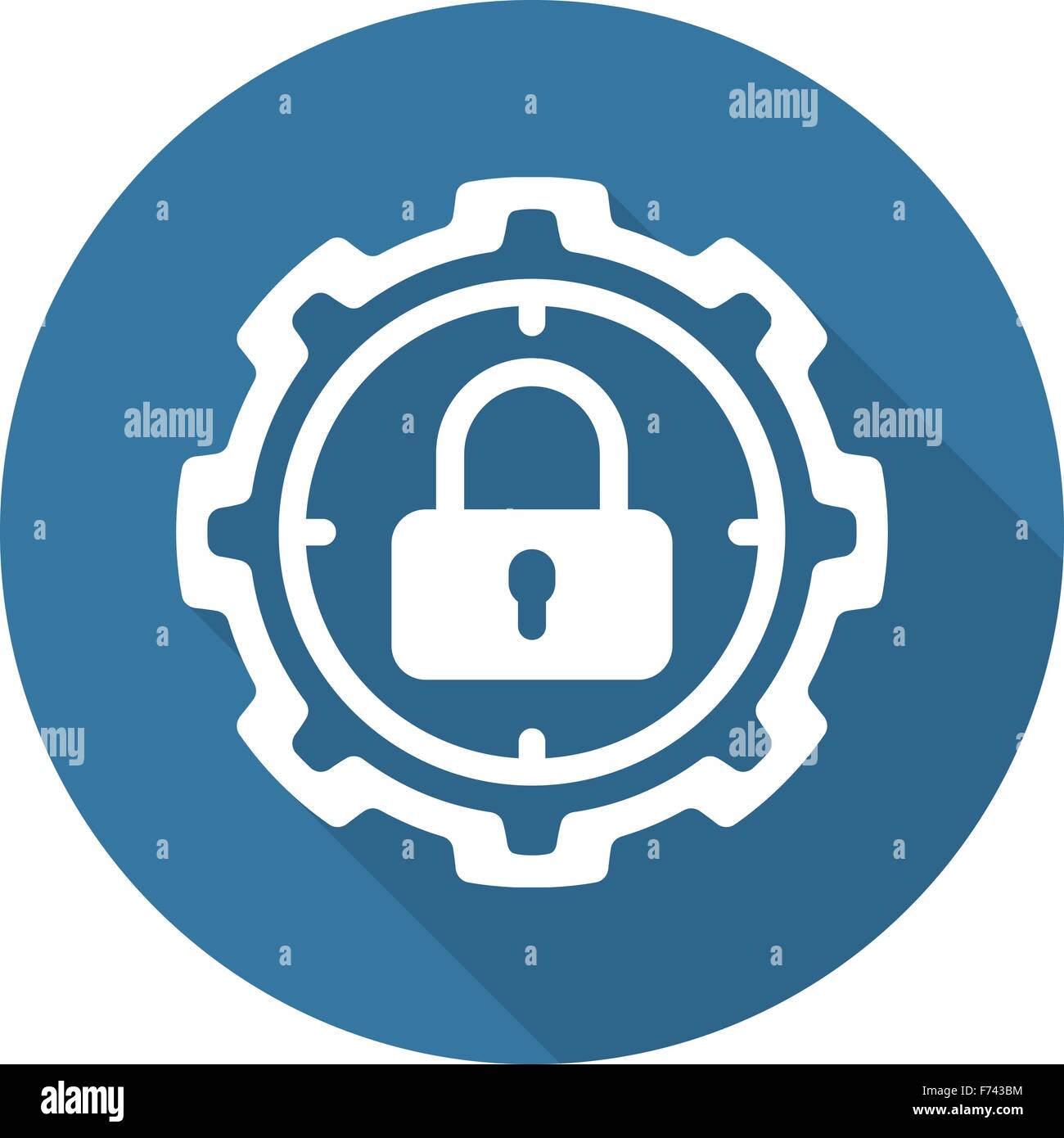 L'icône de cible de protection. Modèle plat. Illustration de Vecteur