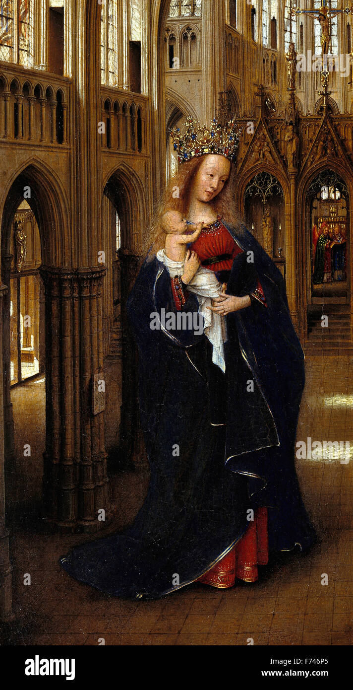 Jan Van Eyck - La Vierge dans l'Église Banque D'Images