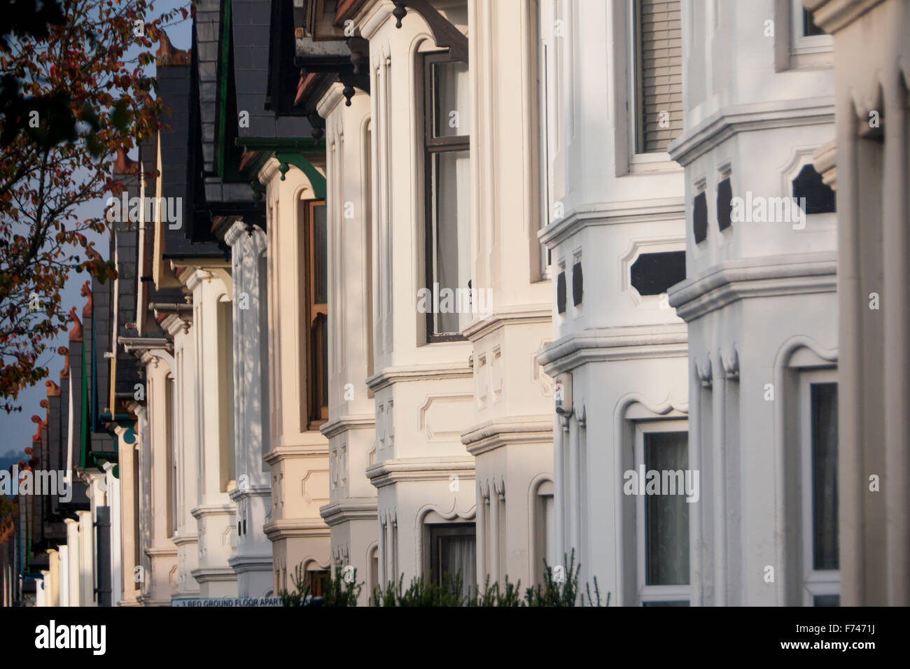 Edwardian House Cardiff Roath fronts Galles UK Banque D'Images