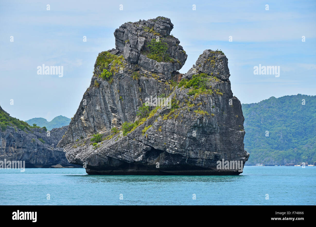 Célèbre monde connu Monkey Island landmark en Ang Thong National Marine Park en Thailande mer Banque D'Images